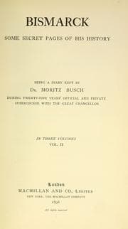 Cover of Bismarck; some secret pages of his history