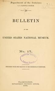 Cover of Bulletin - United States National Museum