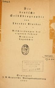 Cover of Die deutsche Selbstbiographie