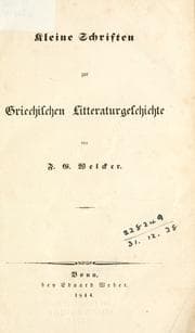 Cover of Kleine schriften