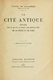 Cover of La cité antique