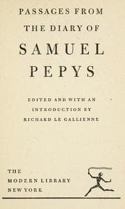Cover of Passages from the diary of Samuel Pepys