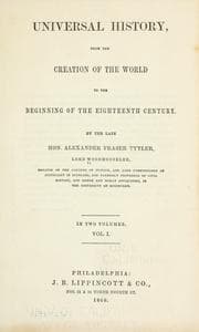 Cover of Universal history, from the creation of the world to the beginning of the eighteenth century