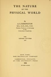 Cover of The Nature of the Physical World
