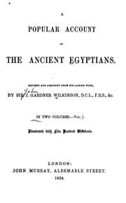 Cover of A popular account of the ancient Egyptians