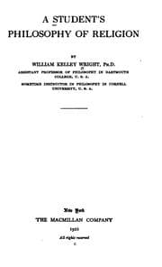 Cover of A student's philosophy of religion