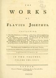 Cover of The works of Flavius Josephus