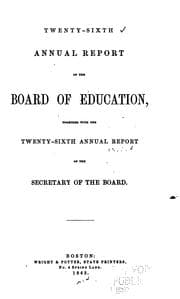 Cover of Annual Report of the Board of Education