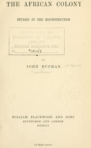 Cover of The African colony