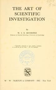 Cover of The art of scientific investigation