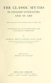 Cover of The classic myths in English literature and in art