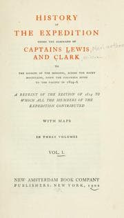 Cover of History of the expedition under the command of Captains Lewis and Clark