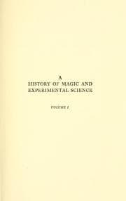 Cover of A history of magic and experimental science