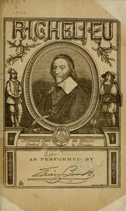 Cover of Bulwer's drama of Richelieu