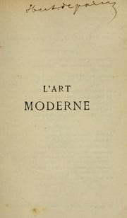 Cover of L'art moderne