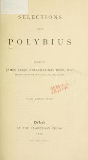 Cover of Selections from Polybius