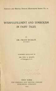 Cover of Wishfulfillment and symbolism in fairy tales