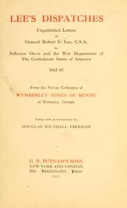 Cover of Lee's dispatches
