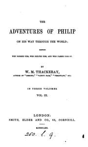 Cover of The adventures of Philip on his way through the world