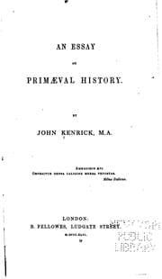 Cover of An essay on primaeval history