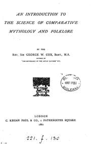 Cover of An introduction to the science of comparative mythology and folklore