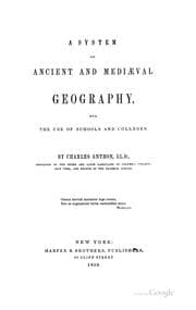 Cover of A system of ancient and mediæval geography for the use of schools and colleges