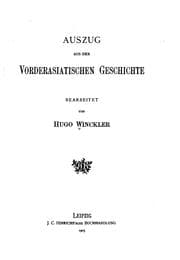 Cover of Auszug aus der vorderasiatischen Geschichte