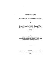 Cover of Illustrations, historical and genealogical, of King James's Irish army list (1689)