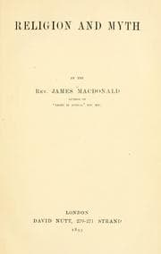 Cover of Religion and myth