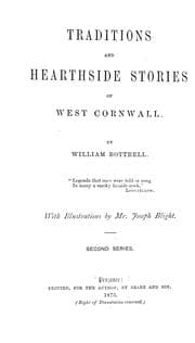 Cover of Traditions and hearthside stories of West Cornwall