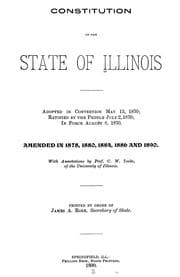 Cover of Constitution of the state of Illinois