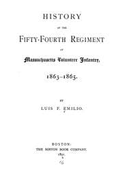 Cover of History of the 54th Regiment of Massachusetts Volunteer Infantry, 1863-1865