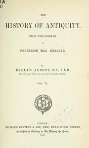 Cover of The history of antiquity