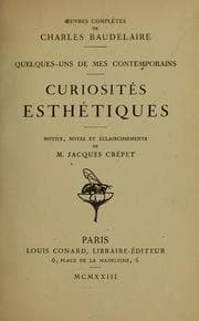 Cover of Curiosités esthétiques