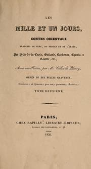 Cover of Les Mille et un jours