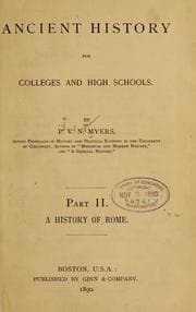 Cover of Ancient history for colleges and high schools