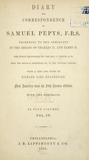 Cover of Diary and correspondence of Samuel Pepys, F.R.S