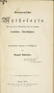 Cover of Germanische Mythologie