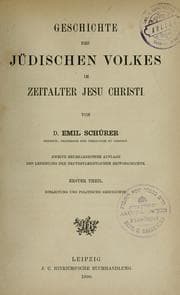Cover of Geschichte des jüdischen Volkes im Zeitalter Jesu Christi