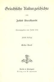 Cover of Griechische Kulturgeschichte
