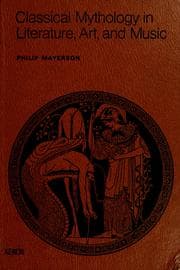 Cover of Classical mythology in literature, art, and music