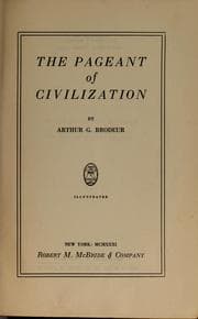 Cover of The pageant of civilization