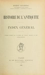 Cover of Histoire de l'antiquité