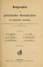 Cover of Geographie und politische Geschichte des klassischen Altertums