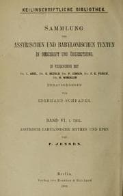 Cover of Assyrisch-babylonische Mythen und Epen