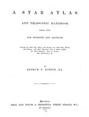 Cover of A star atlas and telescopic handbook