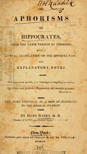 Cover of The aphorisms of Hippocrates
