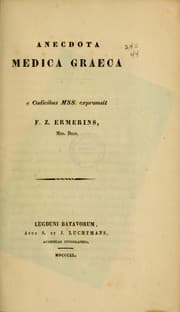 Cover of Anecdota medica Graeca