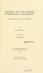 Cover of History of the Finnish temperance movement