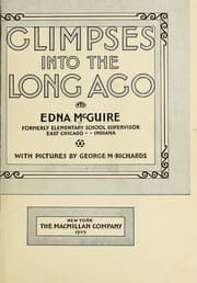 Cover of Glimpses into the long ago